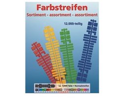 Stickit aanvullingsset kleuren, per kleur 12 strips, kleuren 601-624, ca. 12.000 steentjes