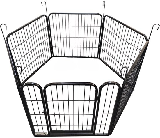 MaxxPet Puppy Run - Dog Crate - Dog Run - Puppy Run avec 6 panneaux de chenil - Acier -100 x 60 cm