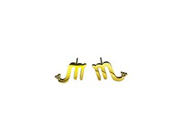 Plux Fashion Schorpioen Oorbellen - Goud - 1cm - Sieraden - Sterrenbeeld Oorbellen - Schorpioen Sterrenbeeld - Stainless Steel - Scorpio Earrings - Sieraden Cadeau - Gouden Oorbellen - Luxe Style - Duurzame Kwaliteit - Roestvrijstaal