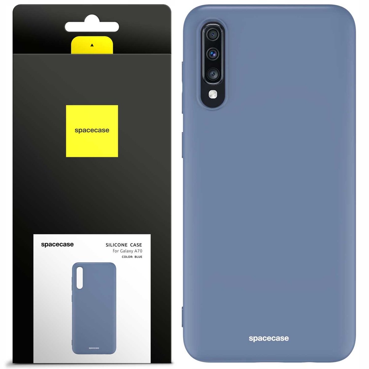 Spacecase Siliconen Case Cover Voor Samsung Galaxy A70 Blauw