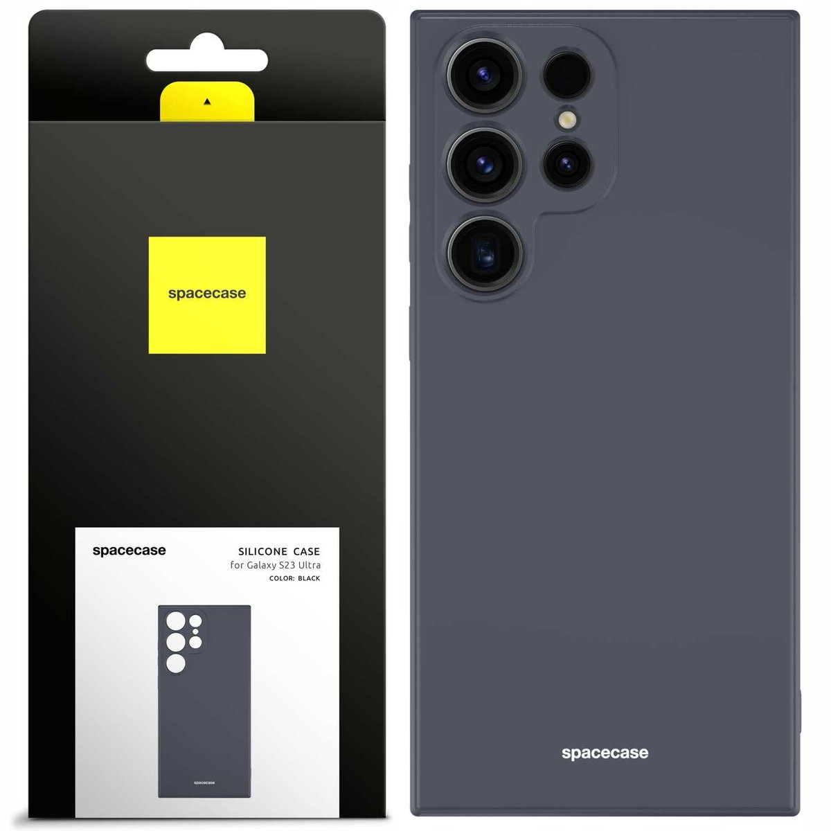 Spacecase Siliconen Hoesje Voor Samsung Galaxy S23 Ultra Zwart
