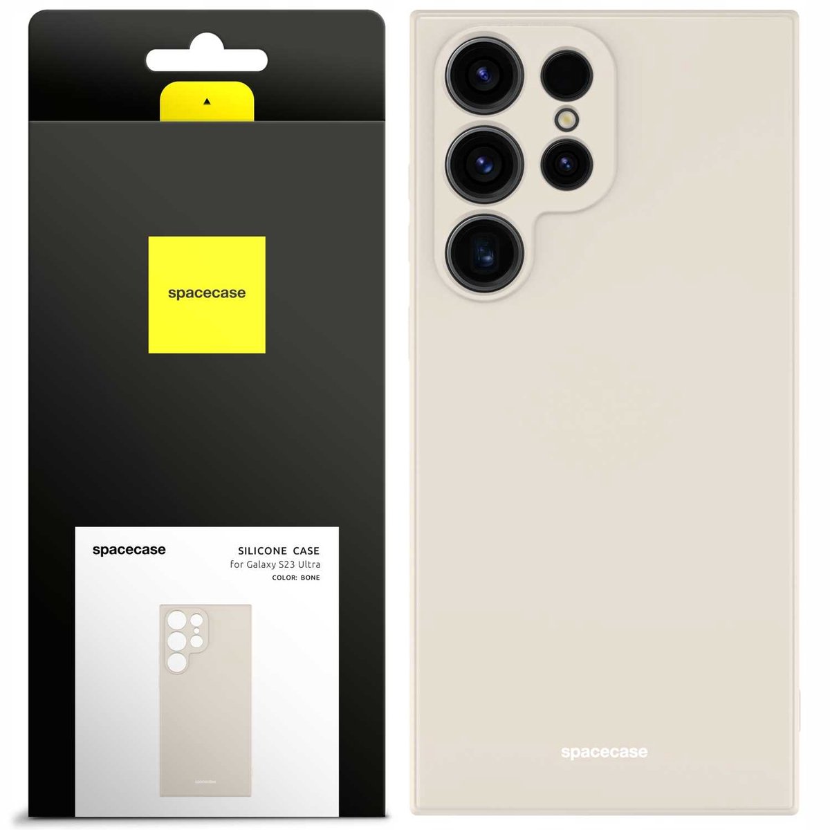 Spacecase Siliconen Hoesje Voor Samsung Galaxy S23 Ultra Bone