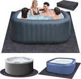 Bol.com Opblaasbare Hot Tub Mat 203 x 203 cm - Waterdichte en Antislip Beschermmat voor Wellness en Zwembaden aanbieding