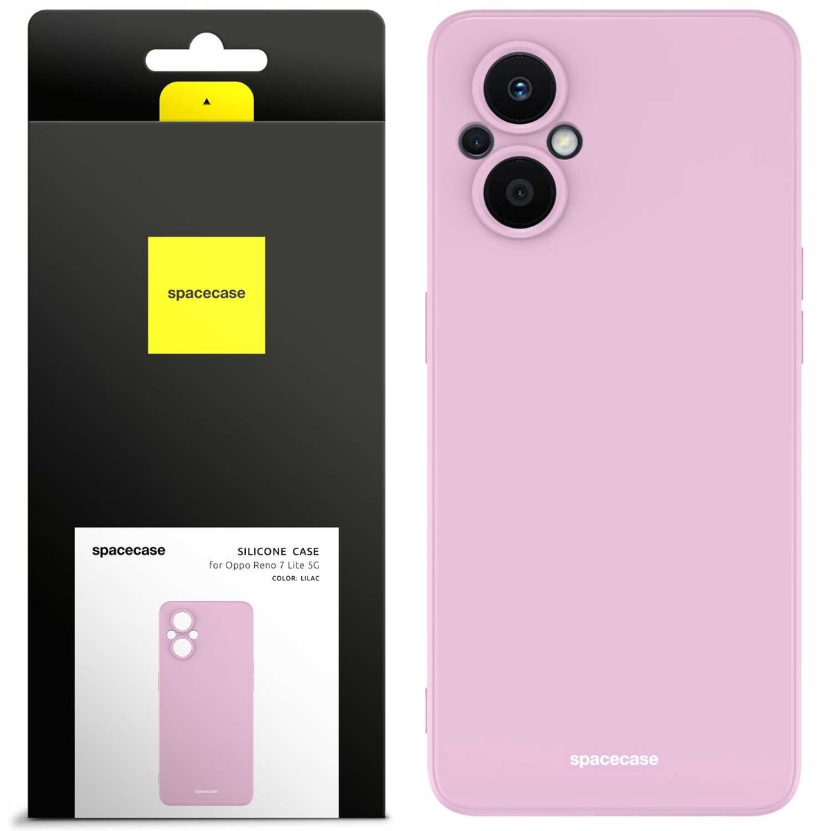 Spacecase Siliconen Case Cover Voor Oppo Reno 7 Lite Lilac