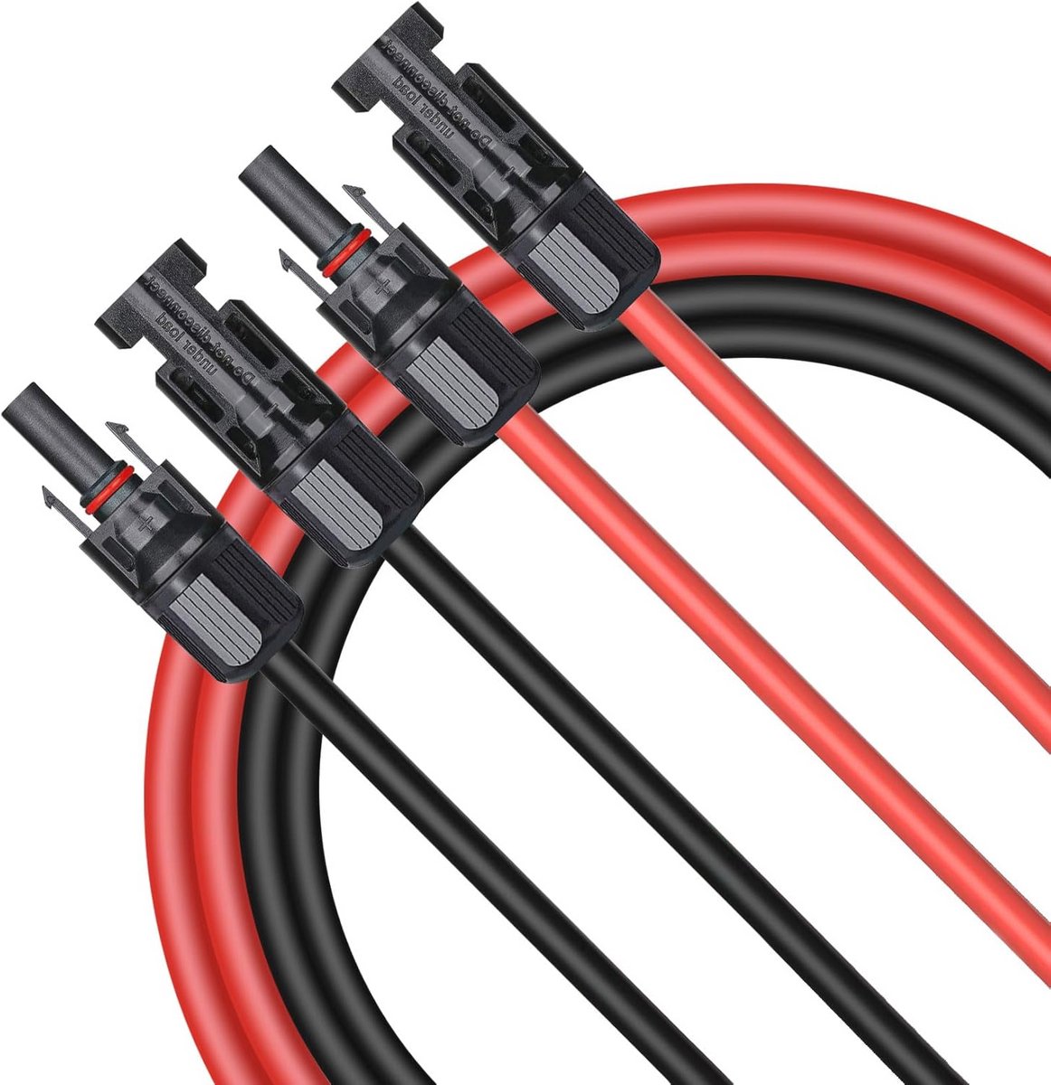 Solarkabel 4 mm² Verlenging 1 m - PV Kabel Verlenging met Stekker voor Zonnepanelen