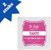 Akyol - de beste tante brillendoekjes - Tante - een tante - verjaardagscadeau - verjaardag - cadeau voor tante - cadeau - kado - geschenk - gift - tante artikelen - 17,8 bij 17,8 cm - 2 stuks