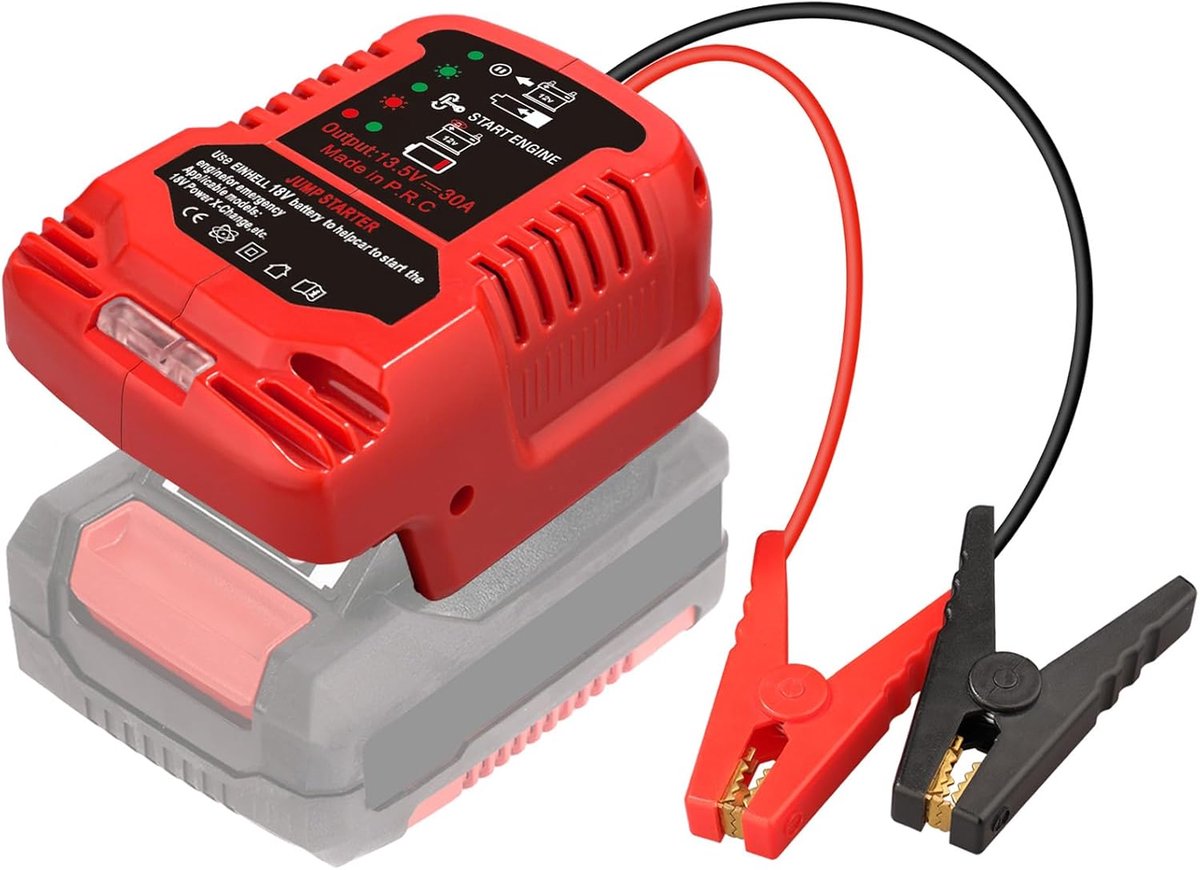 Starthulp Powerbank voor 18V Accu - Jumpstarter voor 12V Voertuigen