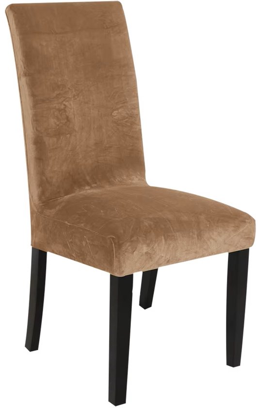 Housse de chaise Hilvard - Housses de chaise de Housses de siège - Velours - Extensible - Sable