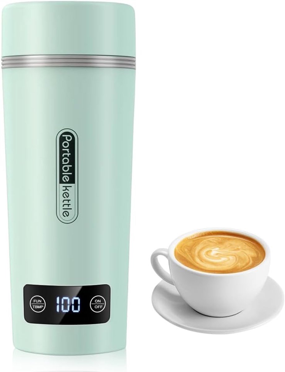 Draagbare Mini Waterkoker - 350 ml, 300 W, Snelle Kooktijd en Automatische Uitschakeling
