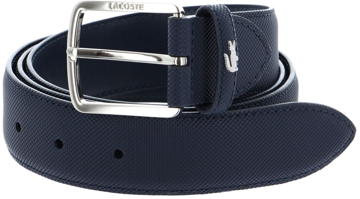 LACOSTE Riem 35 Curved Stitched Edges W110 Marine 166 Donkerblauw