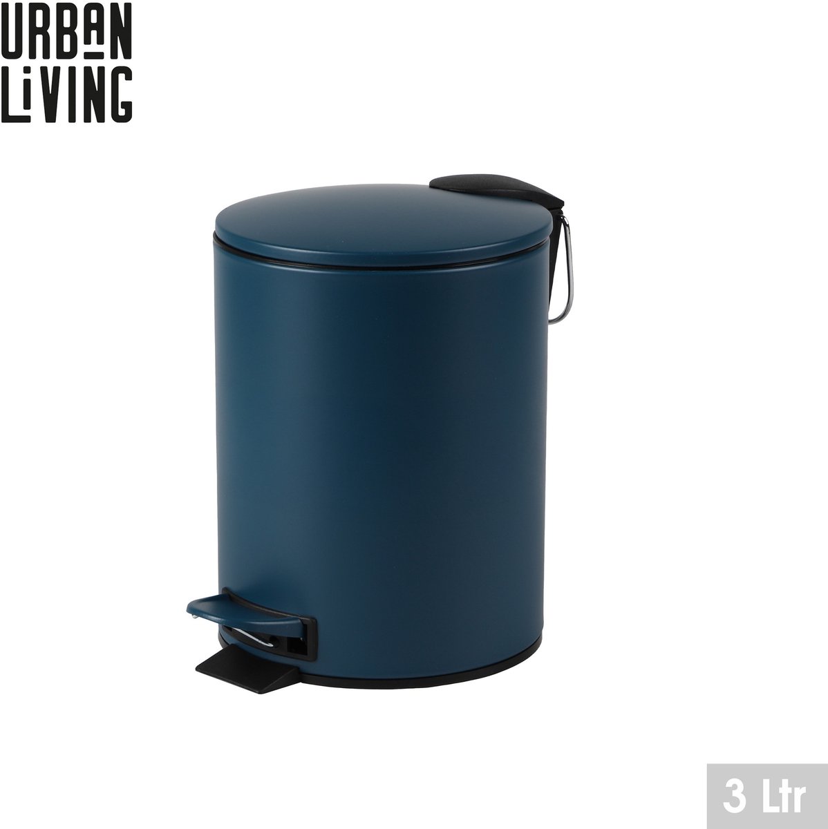 « DARK SAPHIRE » BADKAMERPRULLEN 3L MET VOETPEDAAL EN ZACHT SLUITEN D17×23 CM