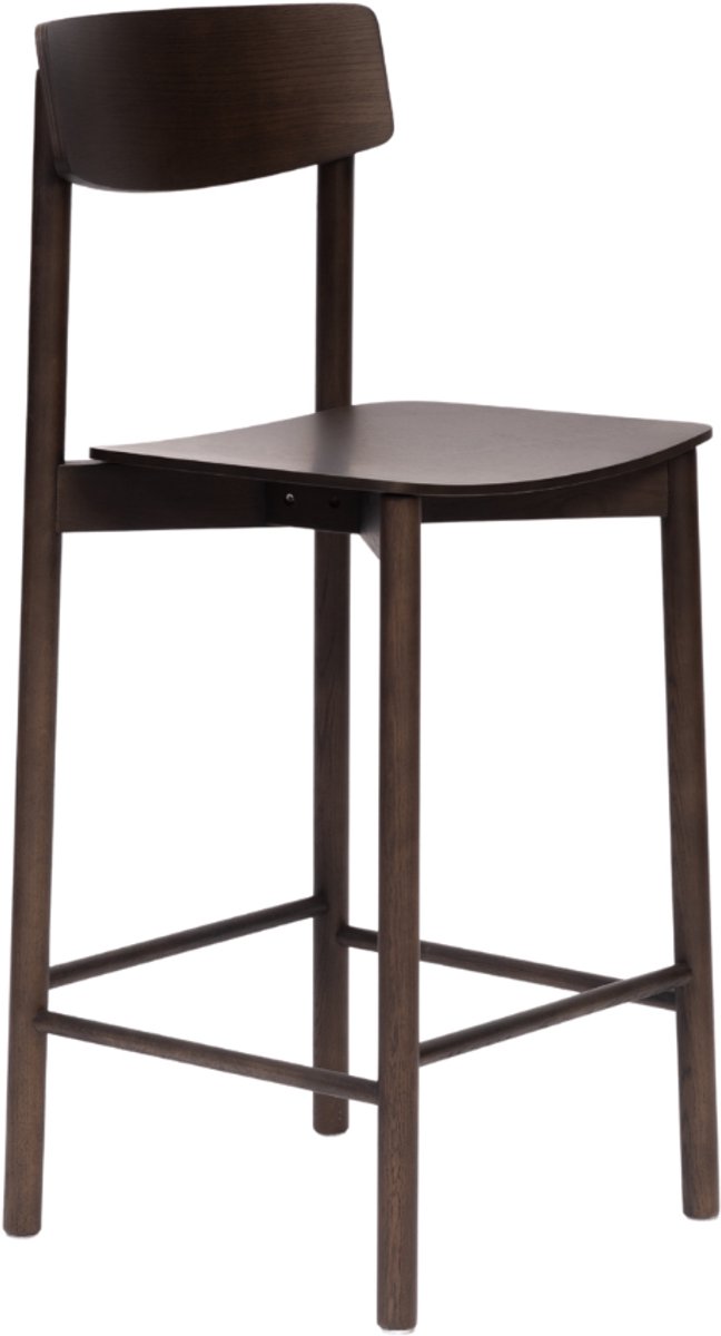 Bronx71 Scandinavische barkruk Reza walnoot 68,5 cm - barstoel