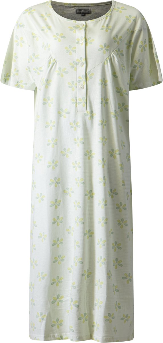 Cocodream Quality Cocodream - dames nachthemd 614806 met korte mouw - 100% katoen - groen