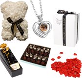 Coffret Cadeau Romantique - Love Gift2025 - GreatGift - Ours Witte - Cadeau de Luxe pour femme - Amour - Saint Valentin - Mariage - Anniversaire - Coffret Cadeau - Cadeau - Love Box - Coffret Cadeau Avec Cadeaux Romantiques Pour Cheveux