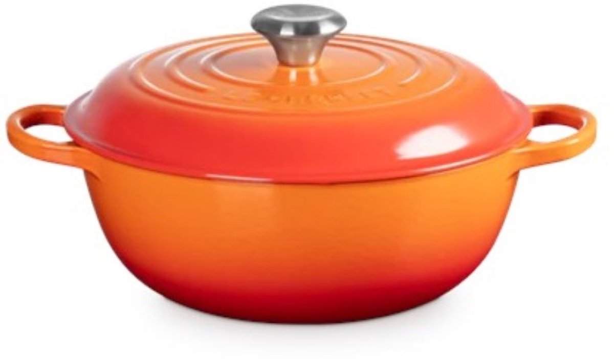 Le Creuset Marmite Braadpan Signature 'Oranjerood' Ø26cm / 4.1L