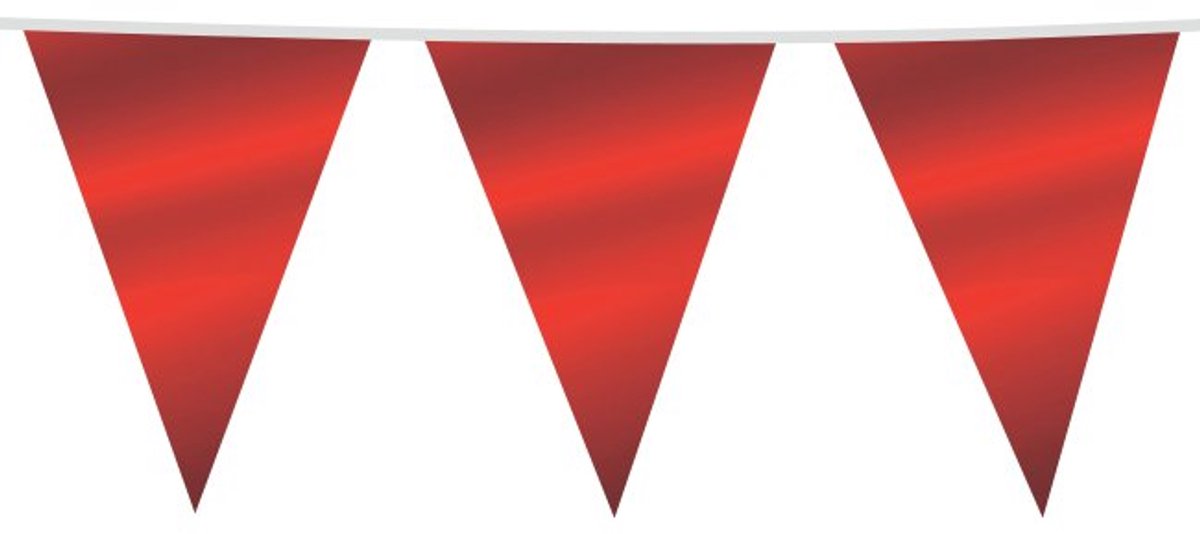 Giga Vlaggenlijn Ruby Red 30x45cm 10 meter XXL - Verjaardag Feest Party Festival Poolparty Decoratie