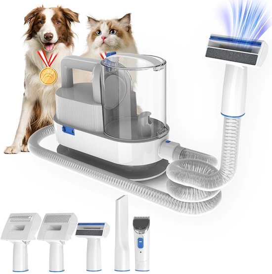 BEHOME | Pet Grooming - 6 in 1 stofzuiger voor honden en katten | Huisdierverzorgingsset