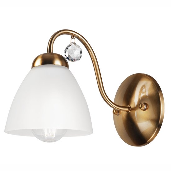 Retro wandlamp zwart met brons - Milou