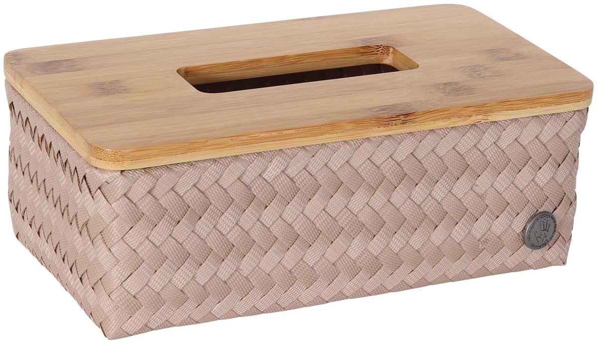 Tissuehouder - Tissuebox - Tissuedoos - Zakdoekdoos - Met deksel - Handed By Top Fit rectangular - bruin - caffè latte
