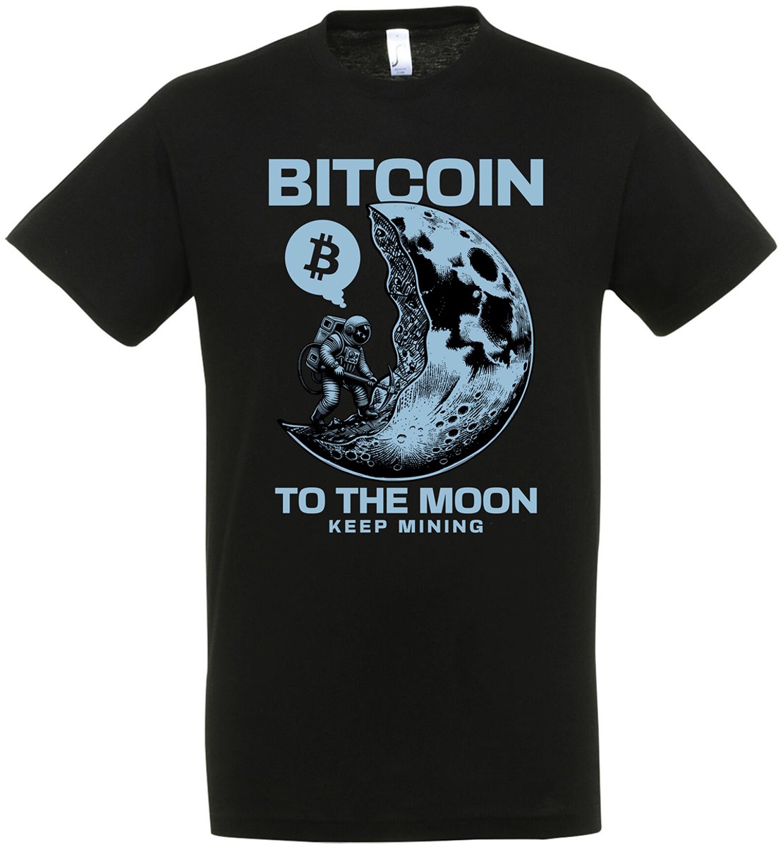 Bitcoin To The Moon T-shirt - Unisex - Keep Mining - Crypto Cadeau - Bitcoin Cadeau - Bitcoin Kleding - Bitcoin Shirt - Bitcoin Merch - Maat M