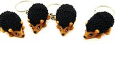 Porte-clés hérisson mignon - Design animal articulé et flexible, joli cadeau pour les amoureux des animaux, parfait pour les sacs à dos ou les clés