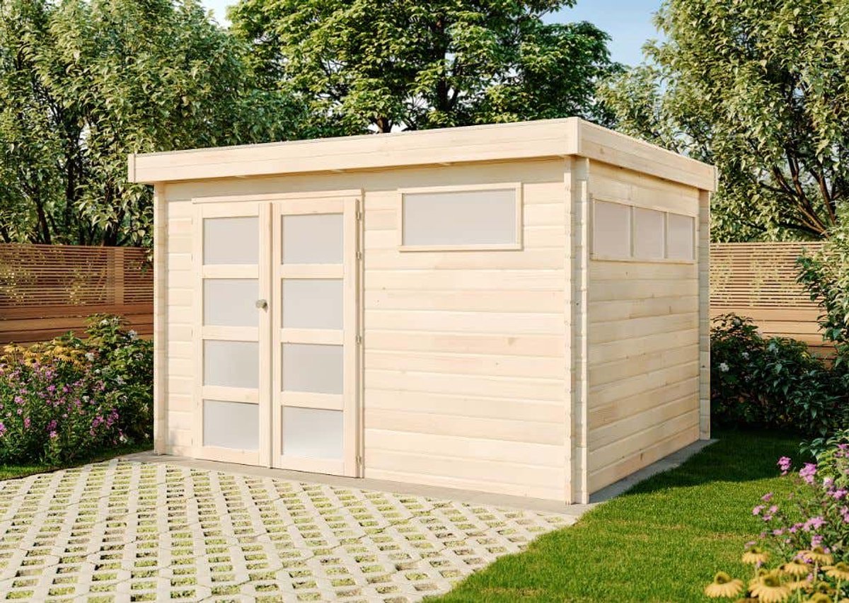 Woodlands Blokhut Modern met Dakisolatie 355 x 295 cm