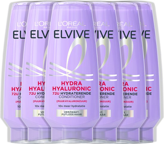 L'Oreal Paris Elvive Hydra Hyaluronic Conditioner - 6 x 200 ml - Value Pack