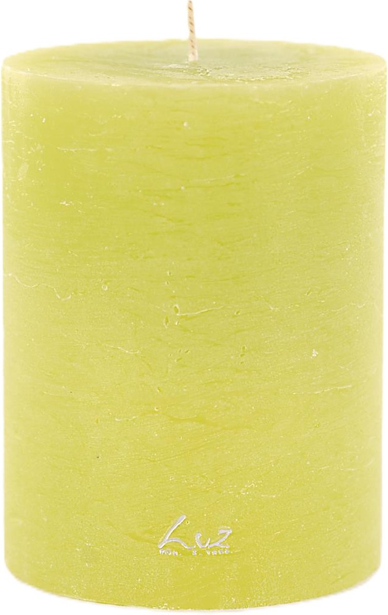 LUZ Rasteli Luz Your Kaars Cilinder Groen lime Groen D 10 cm H 13 cm