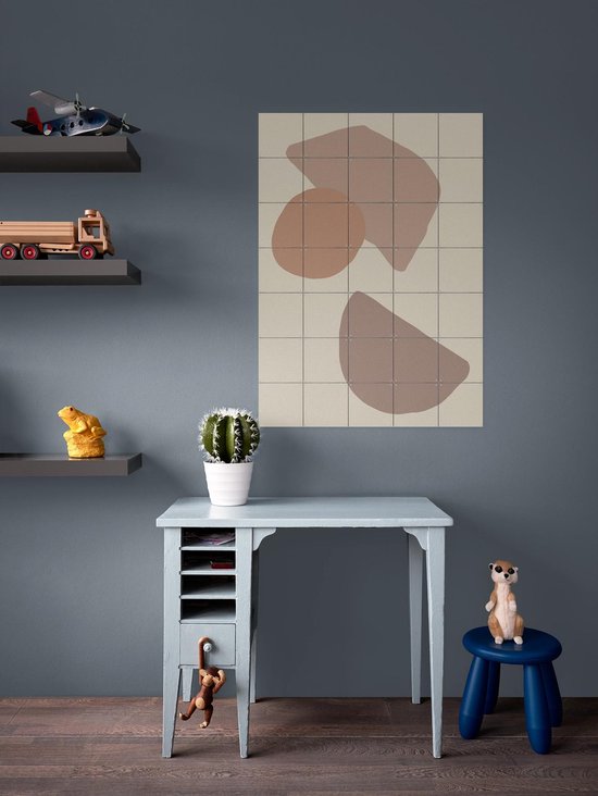 IXXI Mocha, Divers - 100 x 140 cm - Support de suspension gratuit - Grande décoration murale et affiches - Minimaliste, Graphisme, Abstrait, Géométrique