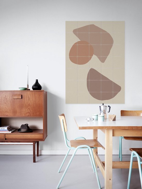 IXXI Mocha, Divers - 100 x 140 cm - Support de suspension gratuit - Grande décoration murale et affiches - Minimaliste, Graphisme, Abstrait, Géométrique