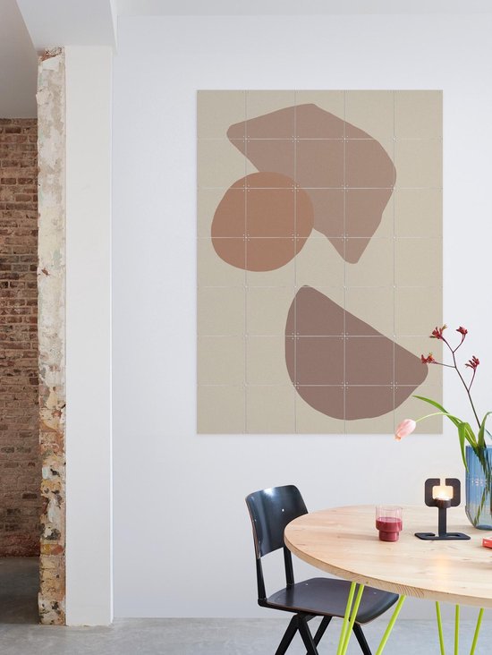 IXXI Mocha, Divers - 100 x 140 cm - Support de suspension gratuit - Grande décoration murale et affiches - Minimaliste, Graphisme, Abstrait, Géométrique