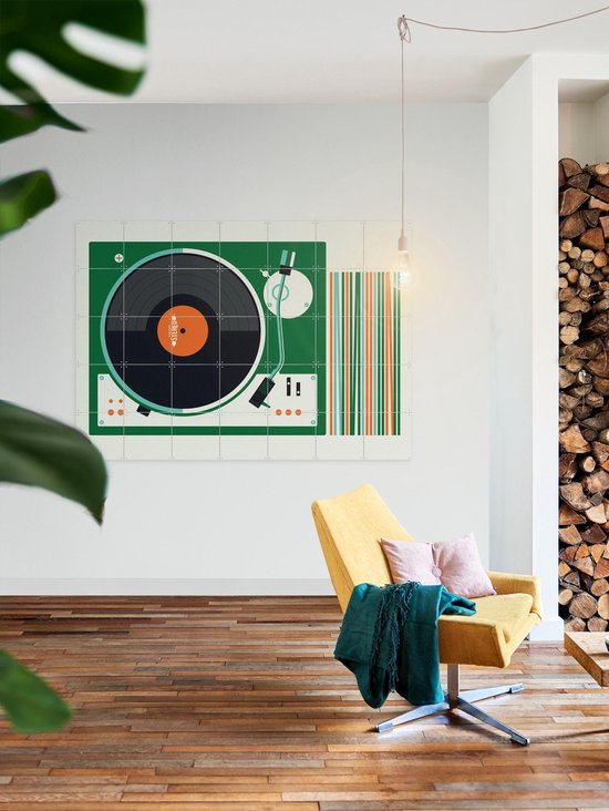 IXXI Record Player - Décoration murale - Vintage - 140 x 100 cm
