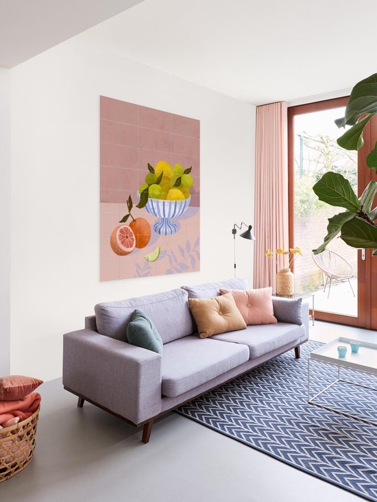 IXXI Bittersweet, Good Blauw - 80 x 100 cm - Support de suspension gratuit - Grande décoration murale et posters - Illustrations, Coloré, Ludique, Art numérique