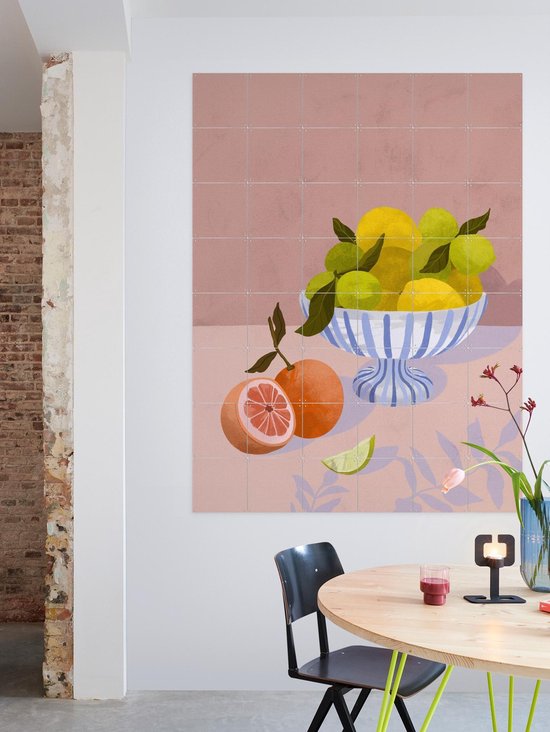 IXXI Bittersweet, Good Blauw - 80 x 100 cm - Support de suspension gratuit - Grande décoration murale et posters - Illustrations, Coloré, Ludique, Art numérique