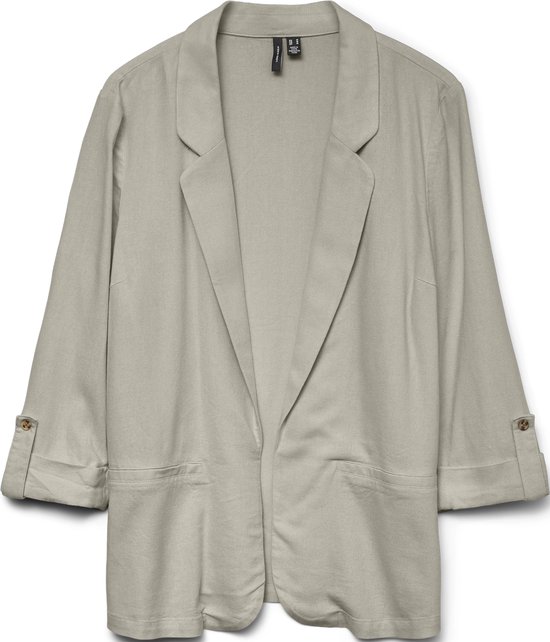 VERO MODA VMJESMILO 3/4 LOOSE BLAZER WVN GA NOOS Dames Blazer - Silver Lining