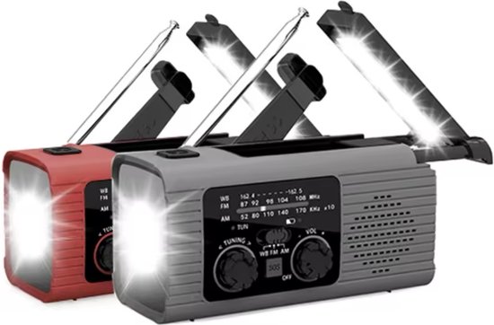 Draagbare radio, draagbaar, waterdicht, met zonne-energie