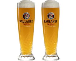 Paulaner Weizen Glazen 300 ml - Set van 2 - Klassiek Elegant Kristalglas - Slank Elegant Profiel - Perfect voor Speciaalbier Liefhebbers