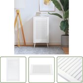 The Living Store Porte à persiennes 69x39-4 cm bois de pin massif blanc - Porte