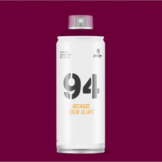MTN94 Donkerroze spuitbus - 400ml lage druk en matte afwerking spuitverf - Graffiti verf voor vele doeleinden zoals voor diy, klussen, graffiti, hobby en kunst
