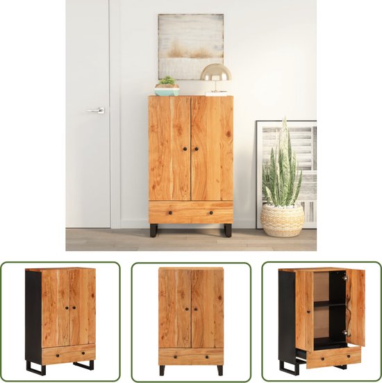 VidaXL Hoge kast 95x45x185 cm massief mangohout