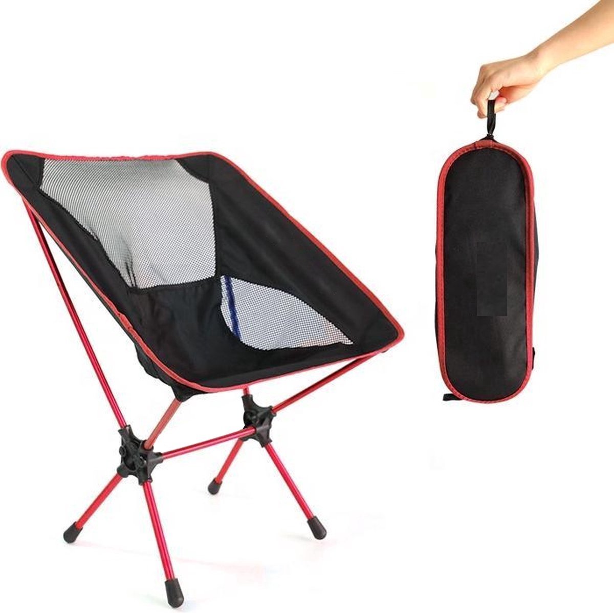 Bol.com Campingstoel – Campingstoel opvouwbaar – Visstoel – Vouwstoel – Strandstoel – Inklapbaar – Lichtgewicht – Outdoor Stoel ... aanbieding