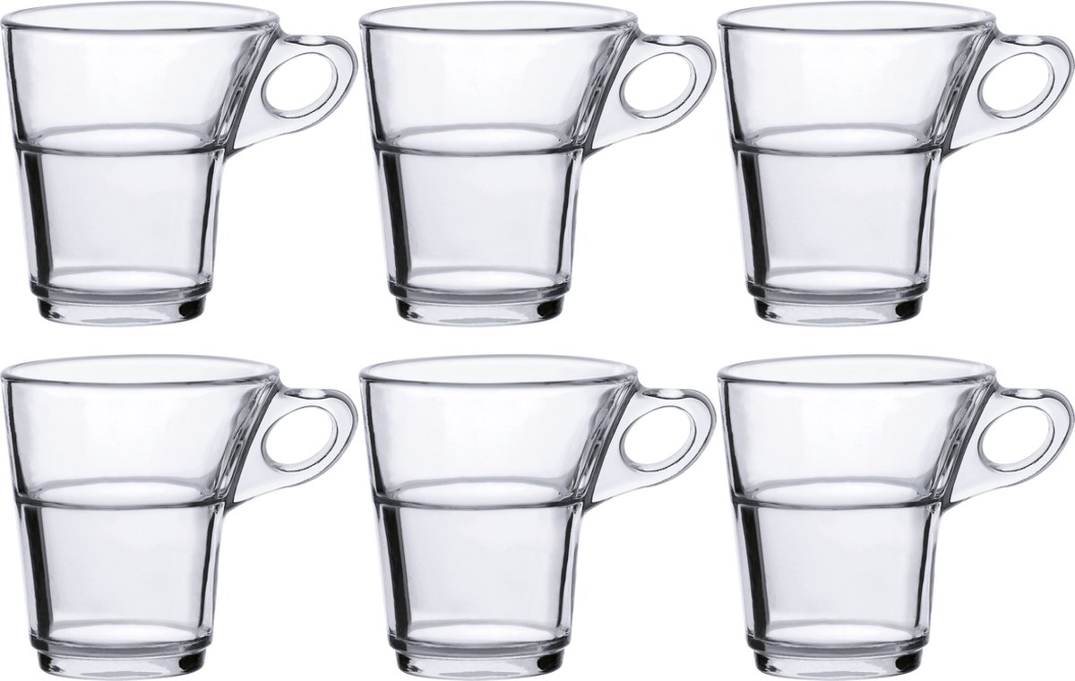 Set van 6 koffiekopjes Duralex Caprice Kristal Transparant (90 cl)