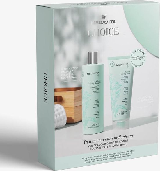 Medavita Choice Glowing Shampoo 400ml + Mask 200ml Kit - duo set