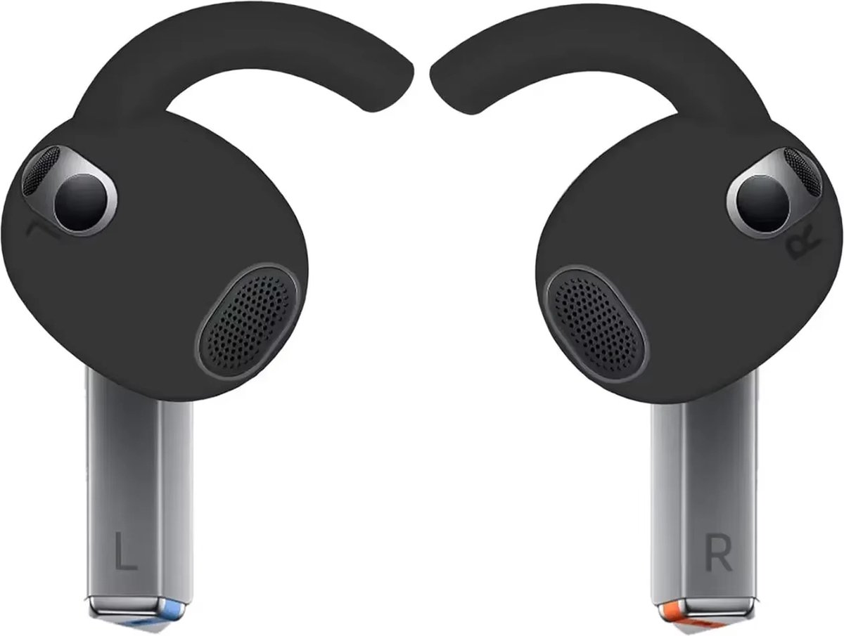 Ibley InnerFit Sport hooks zwart voor Samsung Galaxy Buds 3 - Oorhaken - Siliconen sport haken - Geschikt voor Samsung Galaxy Buds 3 - Set van 2