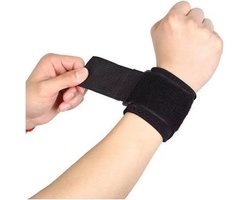 Jumada's Verstelbare Polsband - Polsbeschermer - Sportpolsband - Fitness Polsband - Wrist Brace - Unisex - Zwart