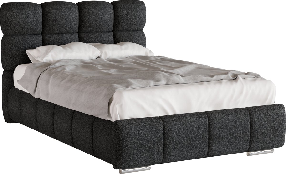 Tweepersoonsbed Bliss / Eenpersoonsbed 120 x 200 cm met opbergruimte, lattenbodem en Pocketveringmatras kokos H3/H4 (20 cm hoog)