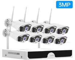 Beveiligingscamera - set met 8 Cameras Outdoor Buiten - Home Security Camera Systeem - Wifi Camera Set - Beveiligingscamera - 8 Camera’s - Nachtzicht - Motion Detector