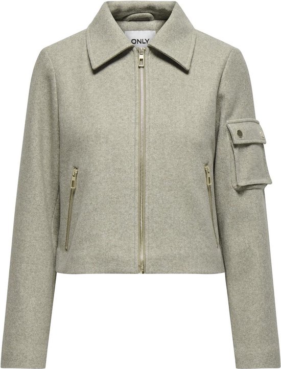 ONLY ONLNANCY LIFE SHORT ZIP JACKET CC OTW Dames Jas - Mermaid Melange