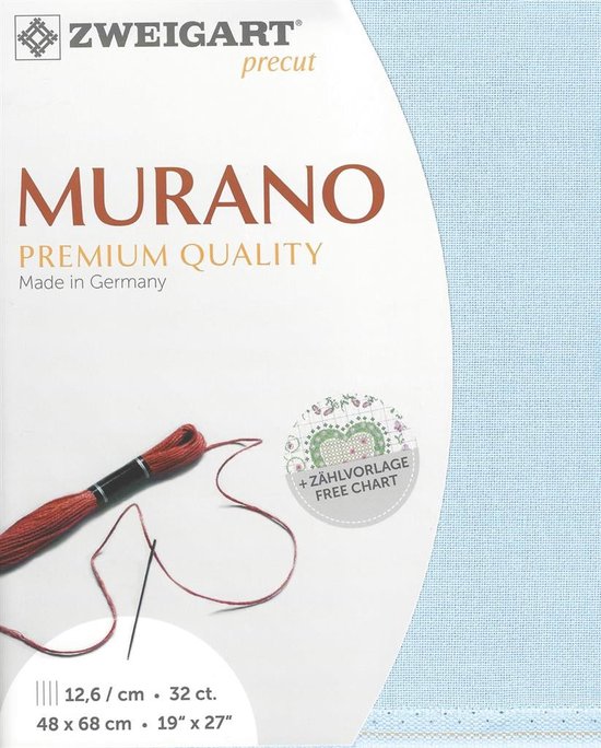Borduurstof evenwaeve Murano 32ct/12.6 draadjes/p.cm. van Zweigart kl.503 afm. 48x68cm