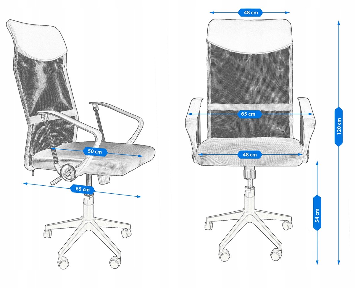 Draaistoel ZOOM – zwart eco-leer - afbeelding 3